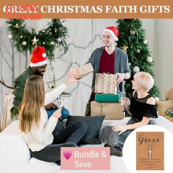 Stainless Steel Cross Necklace Set with Bible Verse Cards, 24 Pcs, Adjustable - Picture 4 of 8
